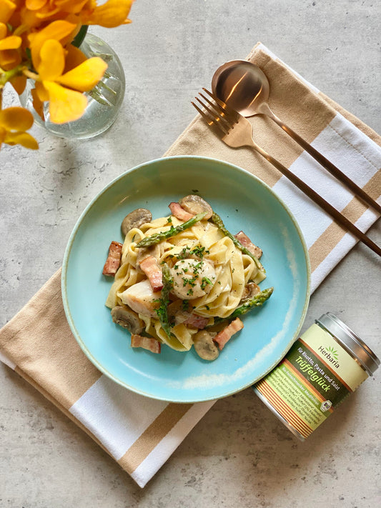 トリュフ香る ホタテとアスパラの濃厚クリームパスタ🍝
