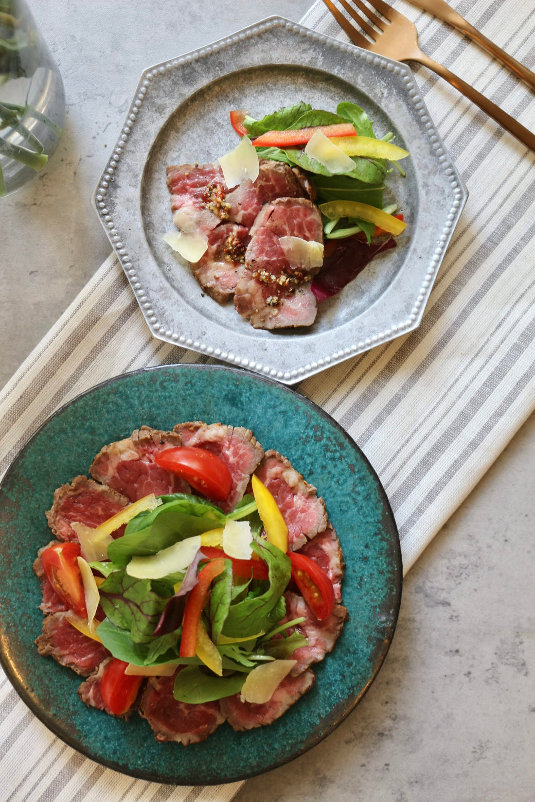 牛肉のカルパッチョと万能ドレッシング